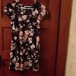 Kimchi Blue floral navy blue, pink and white dress